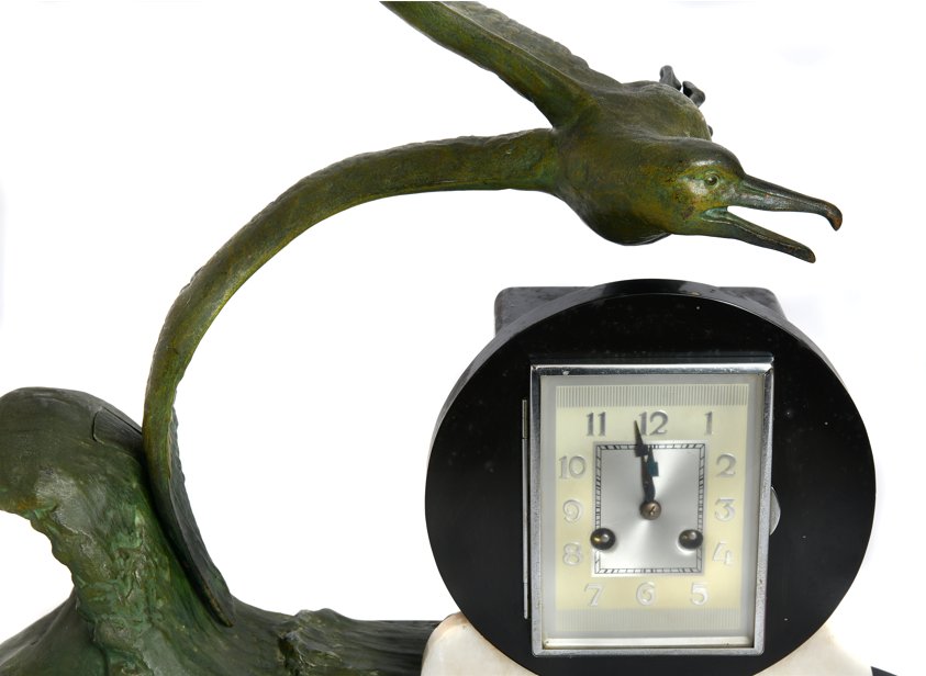 Bronze And Marble Clock-photo-2