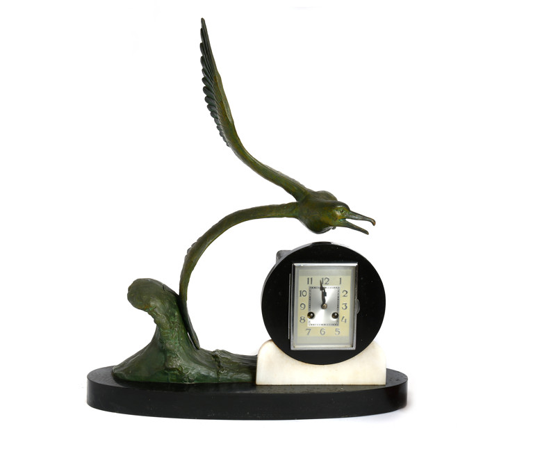 Bronze And Marble Clock