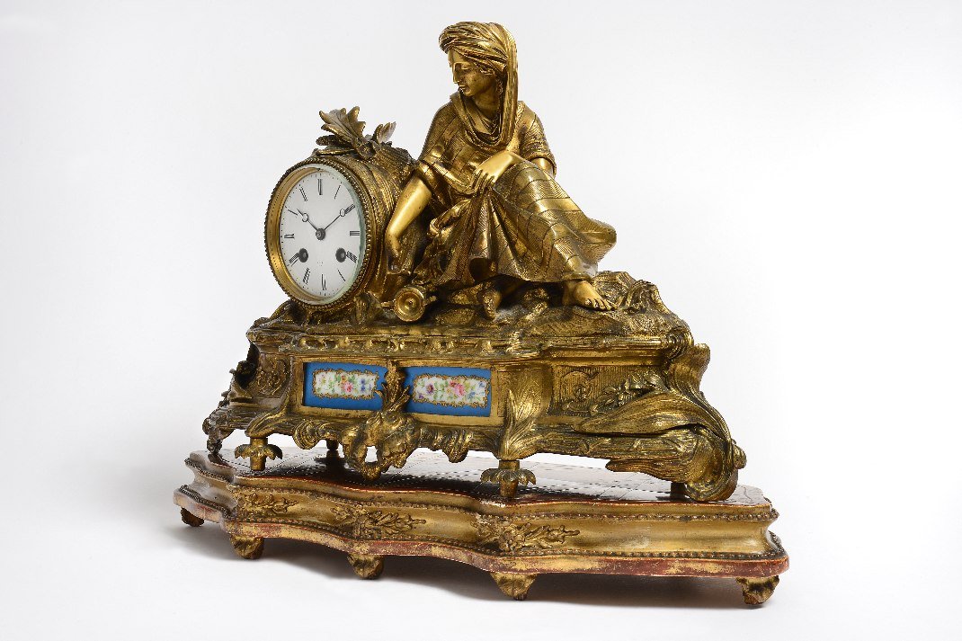 Pendule en bronze doré-photo-2