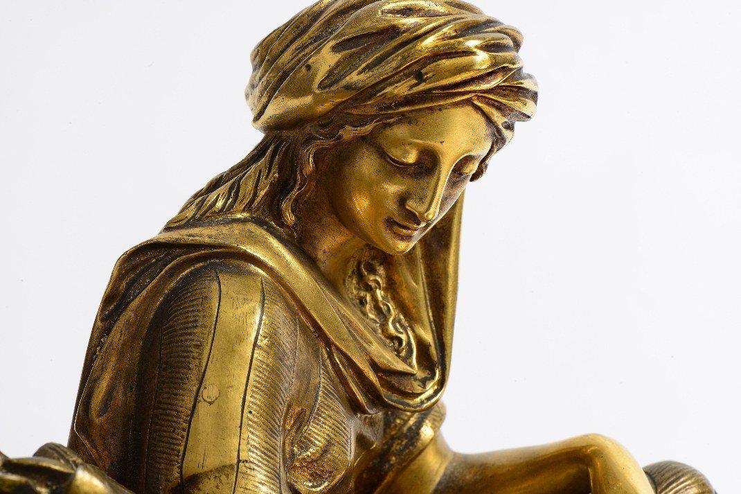 Pendule en bronze doré-photo-3