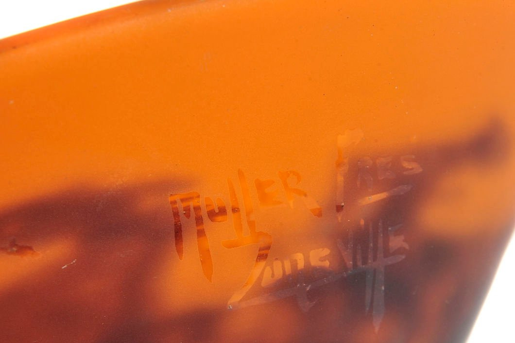 Coupe en pâte de verre signé Muller-photo-4