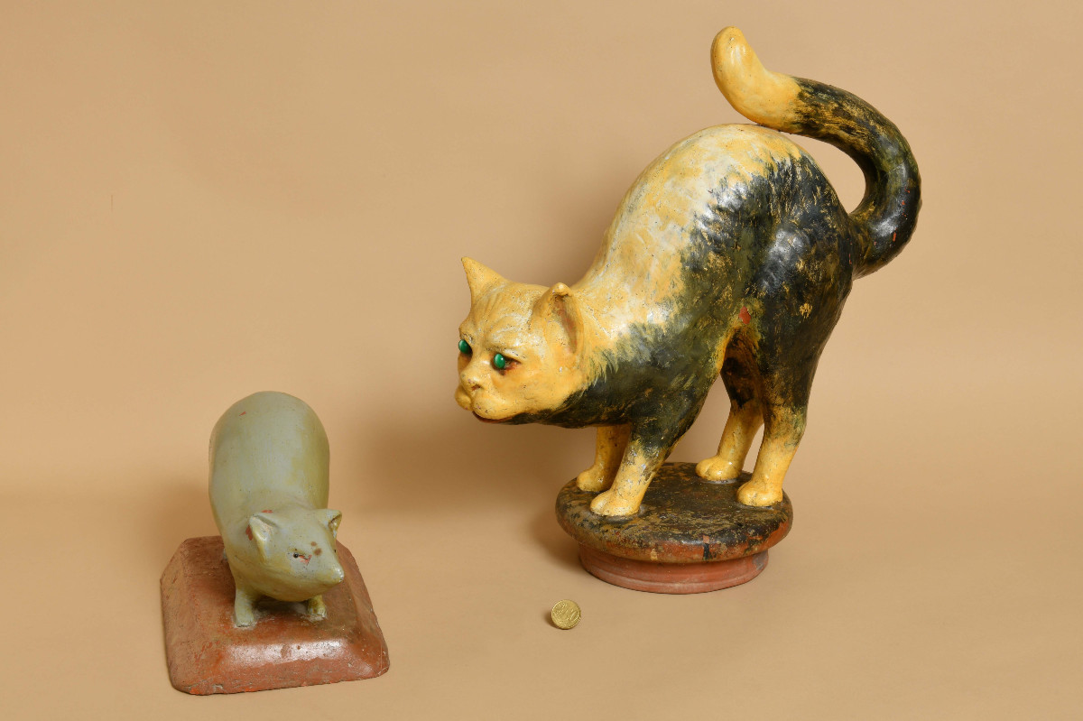 Elément vernissé de décoration de faitage