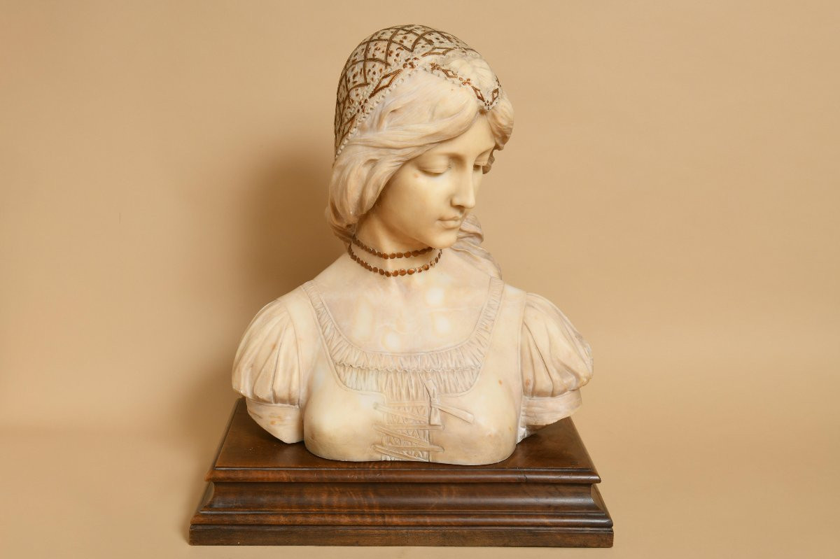 Alabaster Bust Of Pietro Bazzanti-photo-2