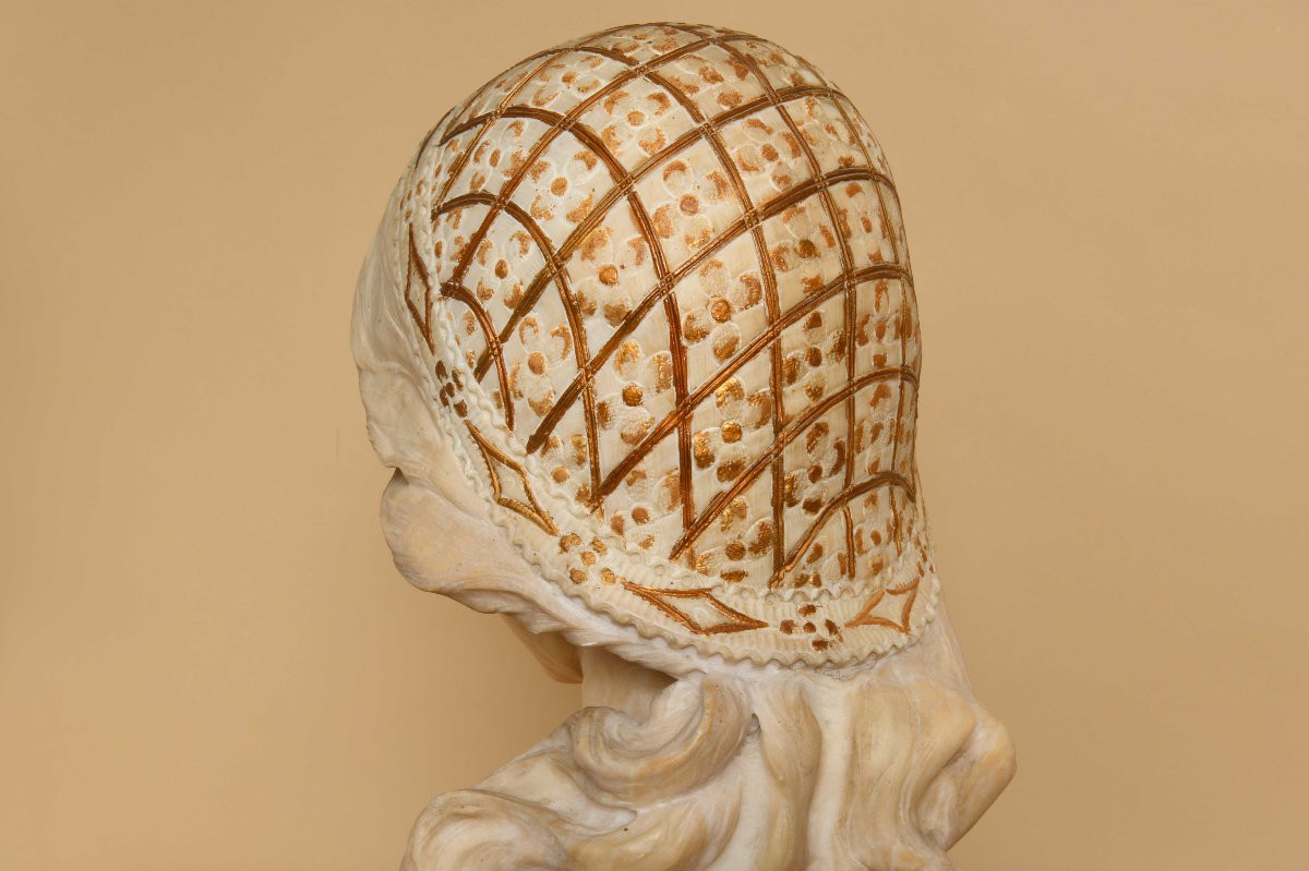 Alabaster Bust Of Pietro Bazzanti-photo-3