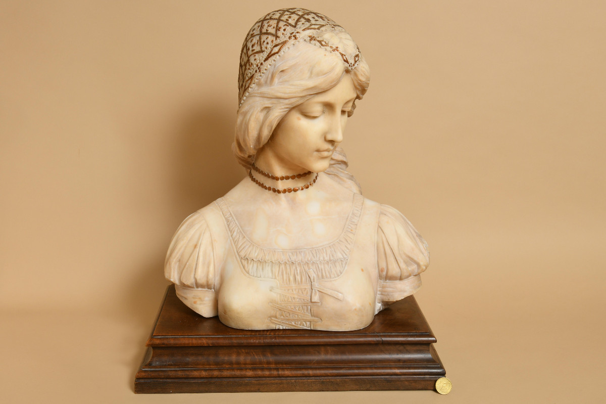 Alabaster Bust Of Pietro Bazzanti