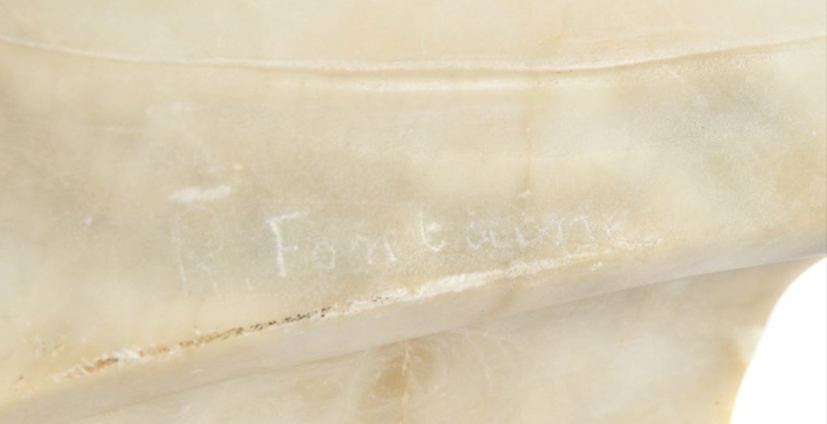 Buste en Albâtre du 19ème siècle-photo-2