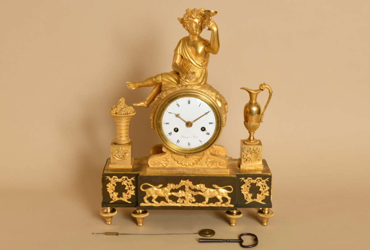 Early 19th Century Bronze Clock-photo-2