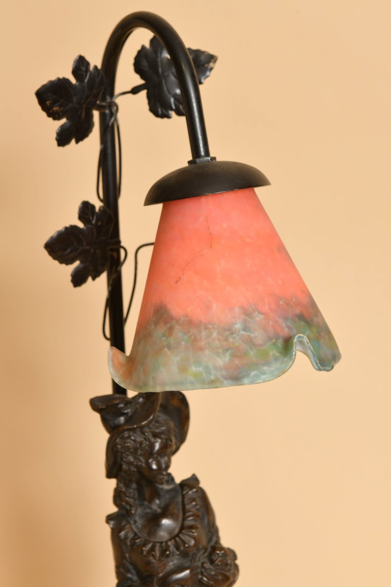 Lampe en régule de style art nouveau-photo-3