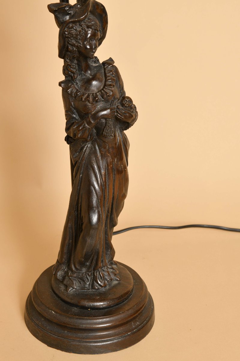 Lampe en régule de style art nouveau-photo-4