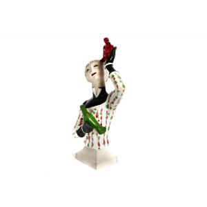 Earthenware Bust Signed Gueden Primavera