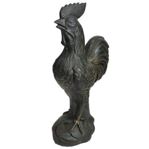 Large Cast Iron Rooster