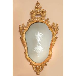 Paire de miroirs à la feuille d’or – XIXe siècle – Héraclès & Poséidon