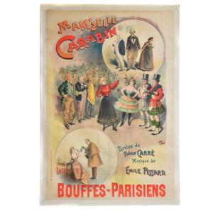 Linen-backed Poster Of The Bouffes Parisiens
