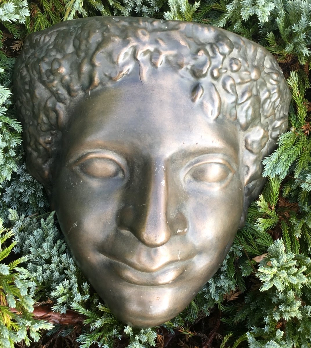 Applique Bouquetière En Terre Cuite Vernissée 