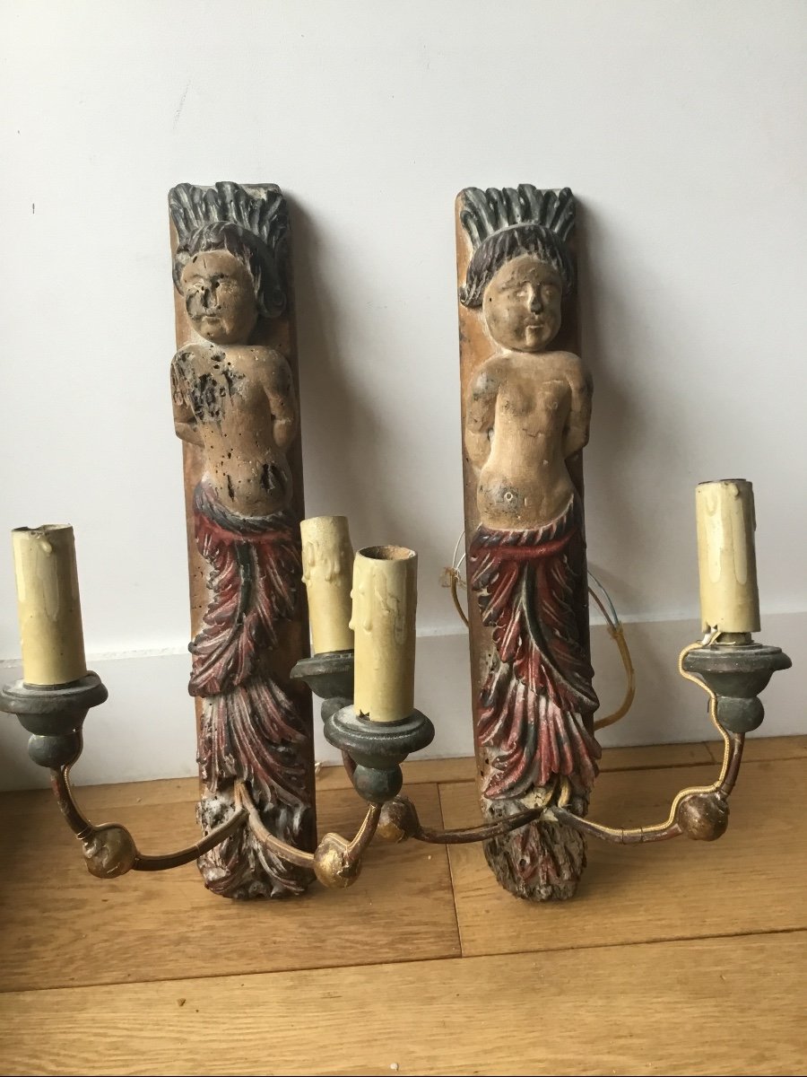 The Pair Of Small Indian Sconces-photo-4