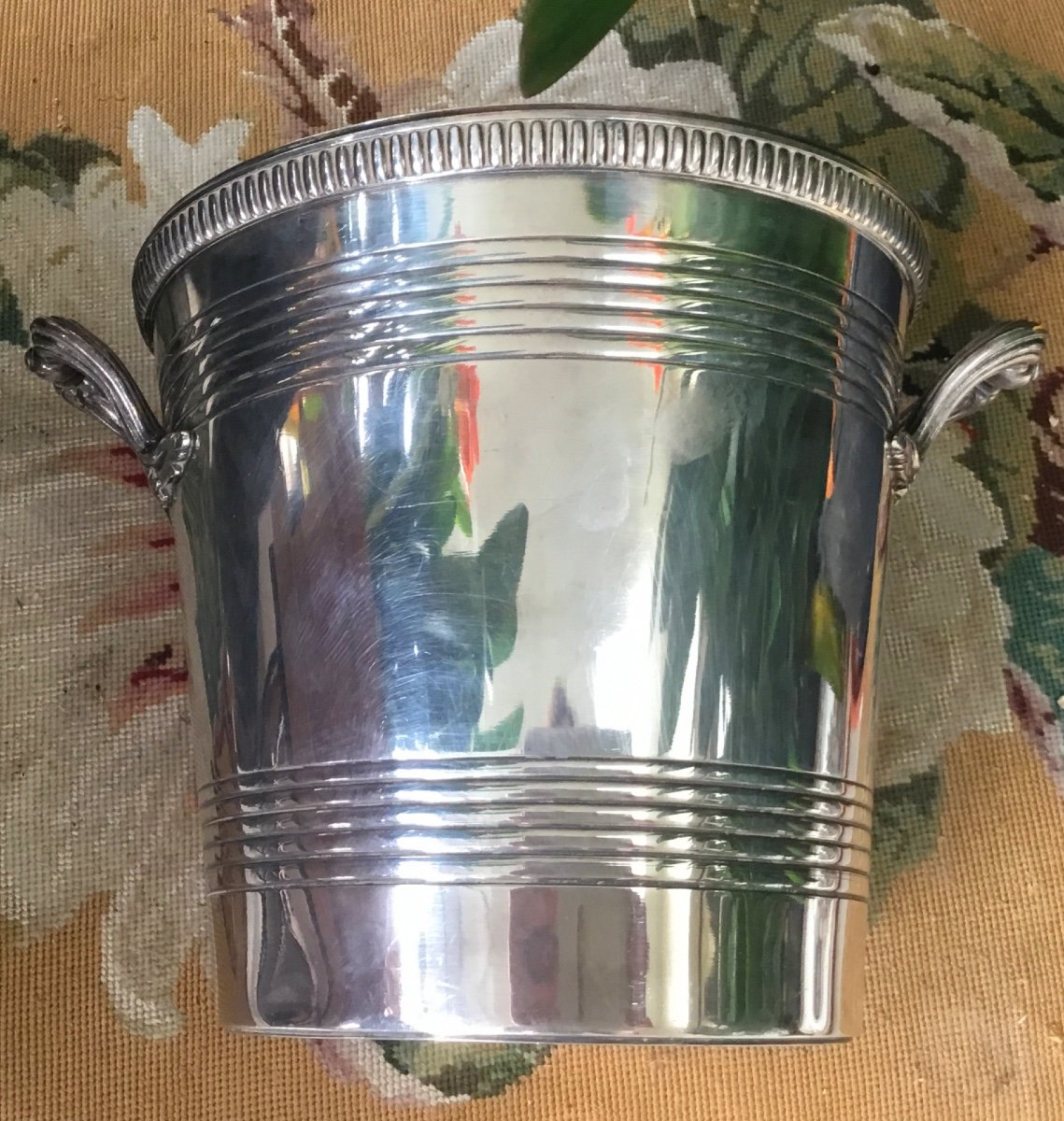 Champagne Bucket In Silver Metal-photo-6