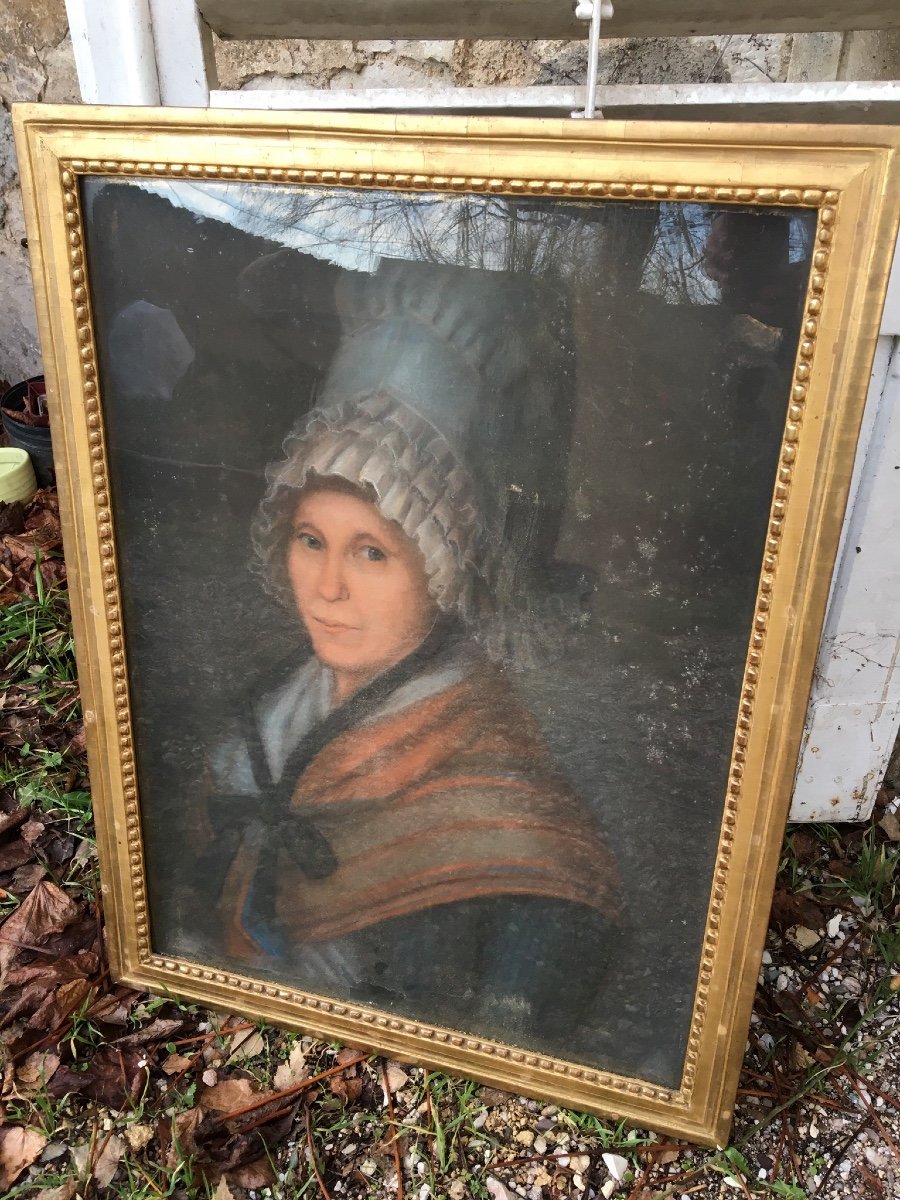 Ecole Française XVIIIe, Portrait De Femme, Pastel, Circa 1770-80-photo-8