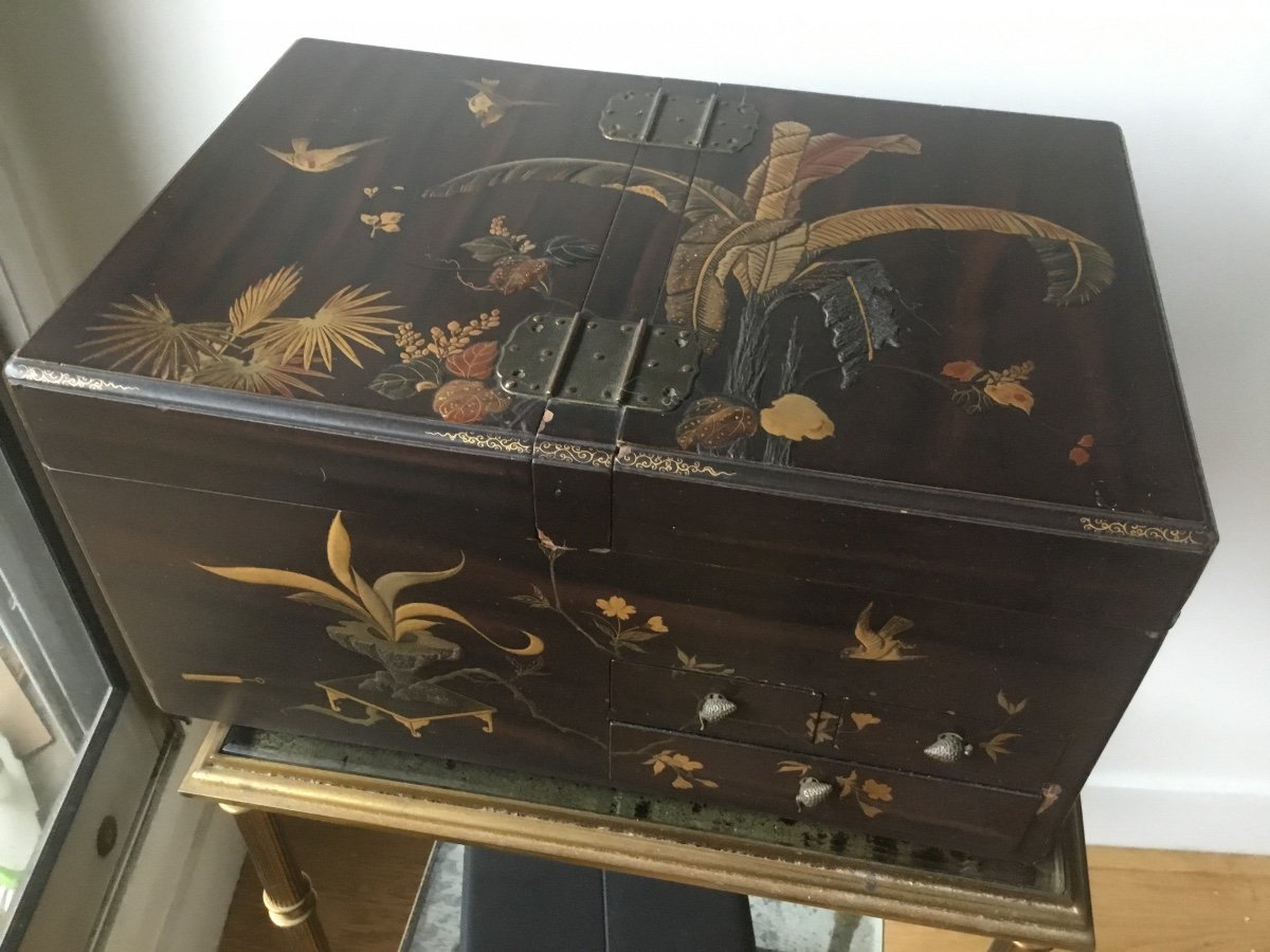 Coffret à Compartiments En Laque Du Japon. Période Meiji.-photo-8