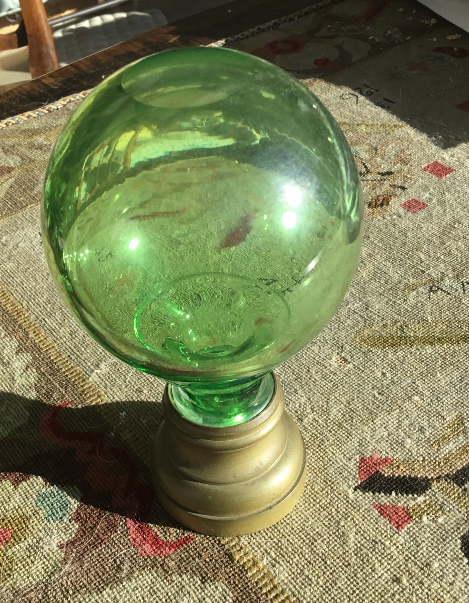 Anise Green Crystal Smooth Stair Ball-photo-3