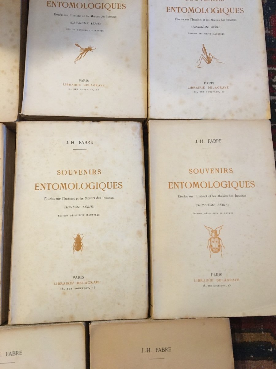 Fabre J.- H. - Souvenirs Entomologiques. 11 Vol Ed Delagrave.1922 --photo-1