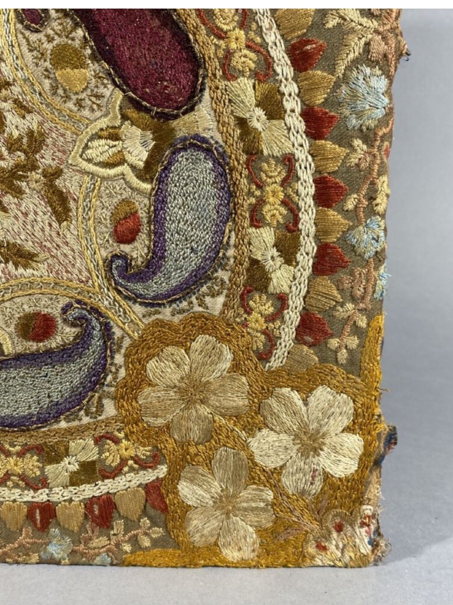 Embroidery, Decorated With The Plumet Of The Prince Of Wales And The Imperial Crown. Late 19th Century-photo-2