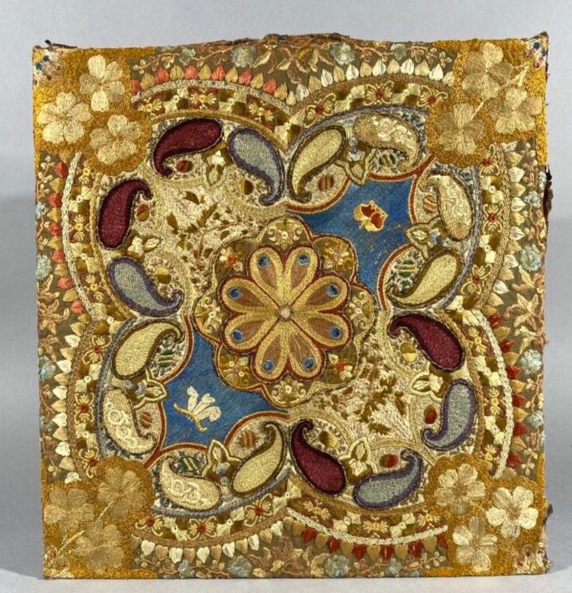 Embroidery, Decorated With The Plumet Of The Prince Of Wales And The Imperial Crown. Late 19th Century