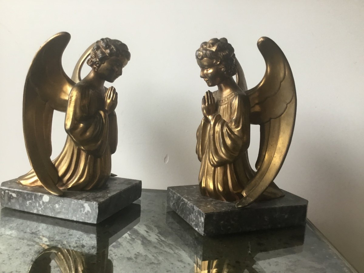 The Pair Of Bookends With Angels-photo-2