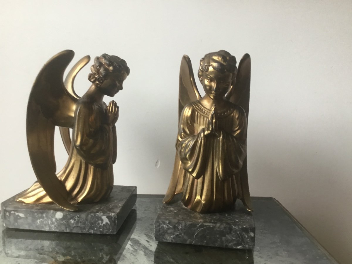 The Pair Of Bookends With Angels-photo-5