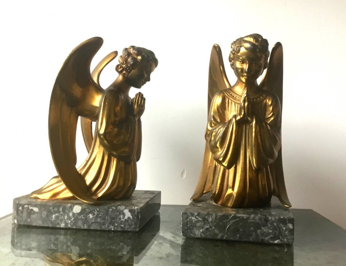 The Pair Of Bookends With Angels