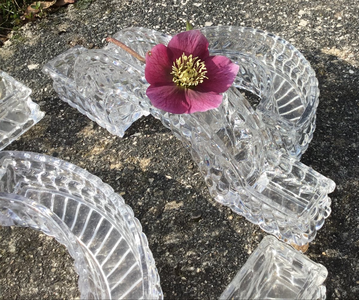 Centre De Table Baccarat, Composé De 8 éléments En Cristal, 1910-photo-4