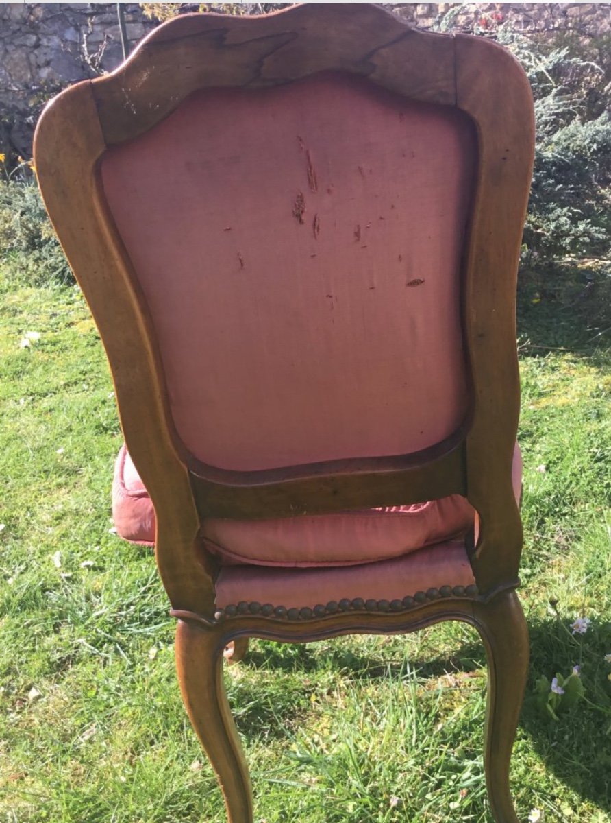 Louis XV Style Natural Wood Children's Chair-photo-1