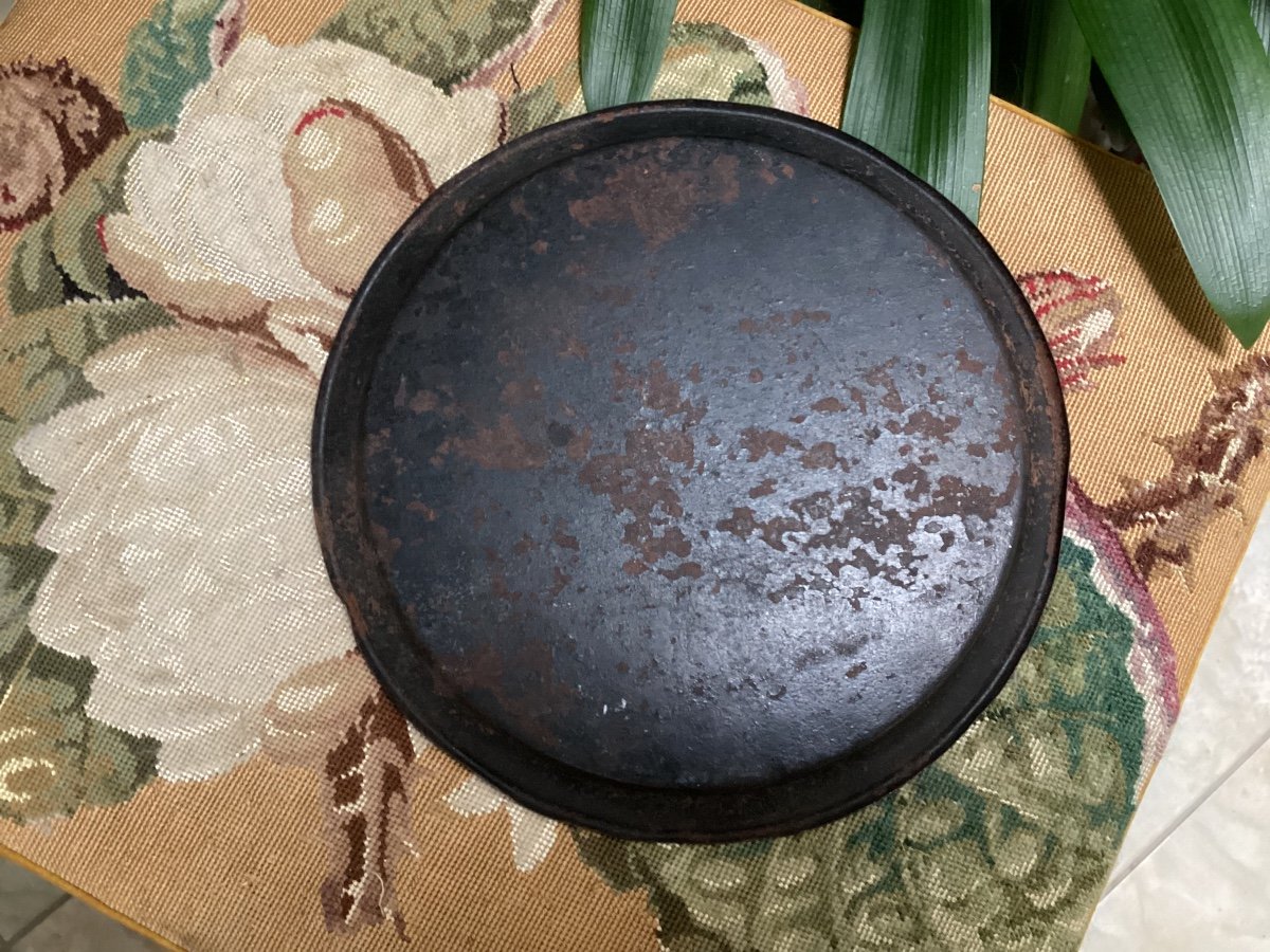 Small Sheet Metal Tray Gold Decor-photo-2