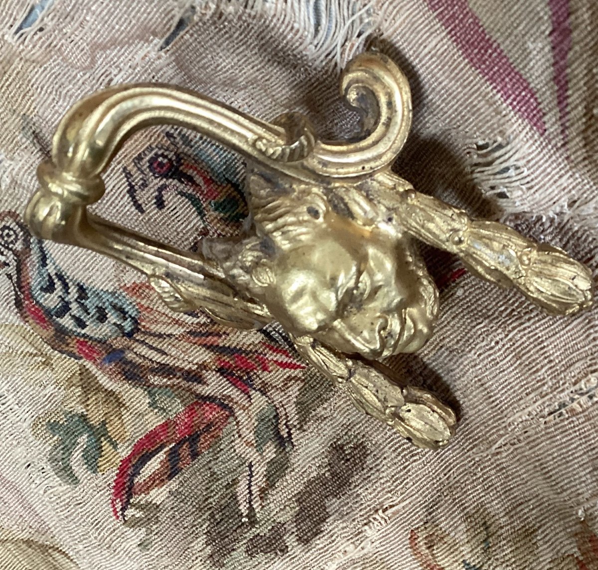 Tête De Satire riant, Bronze D’ameublement, poignée de tirage -photo-4