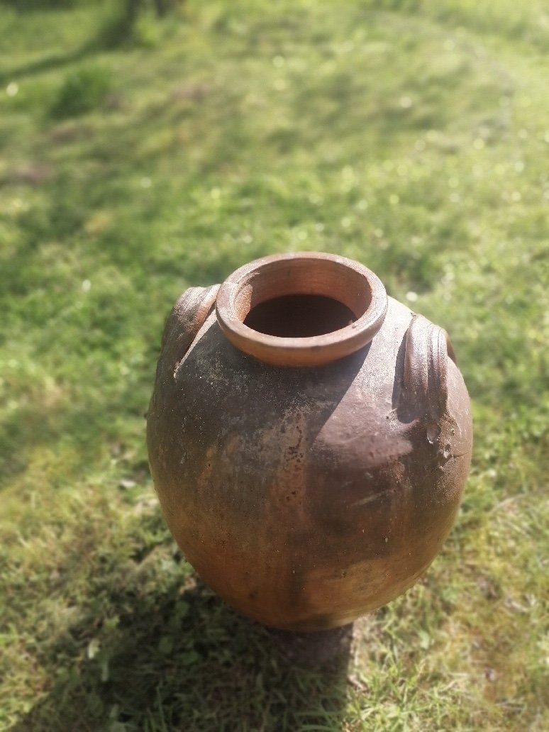 Very Large Terracotta Jar, Height 65 Cm-photo-6