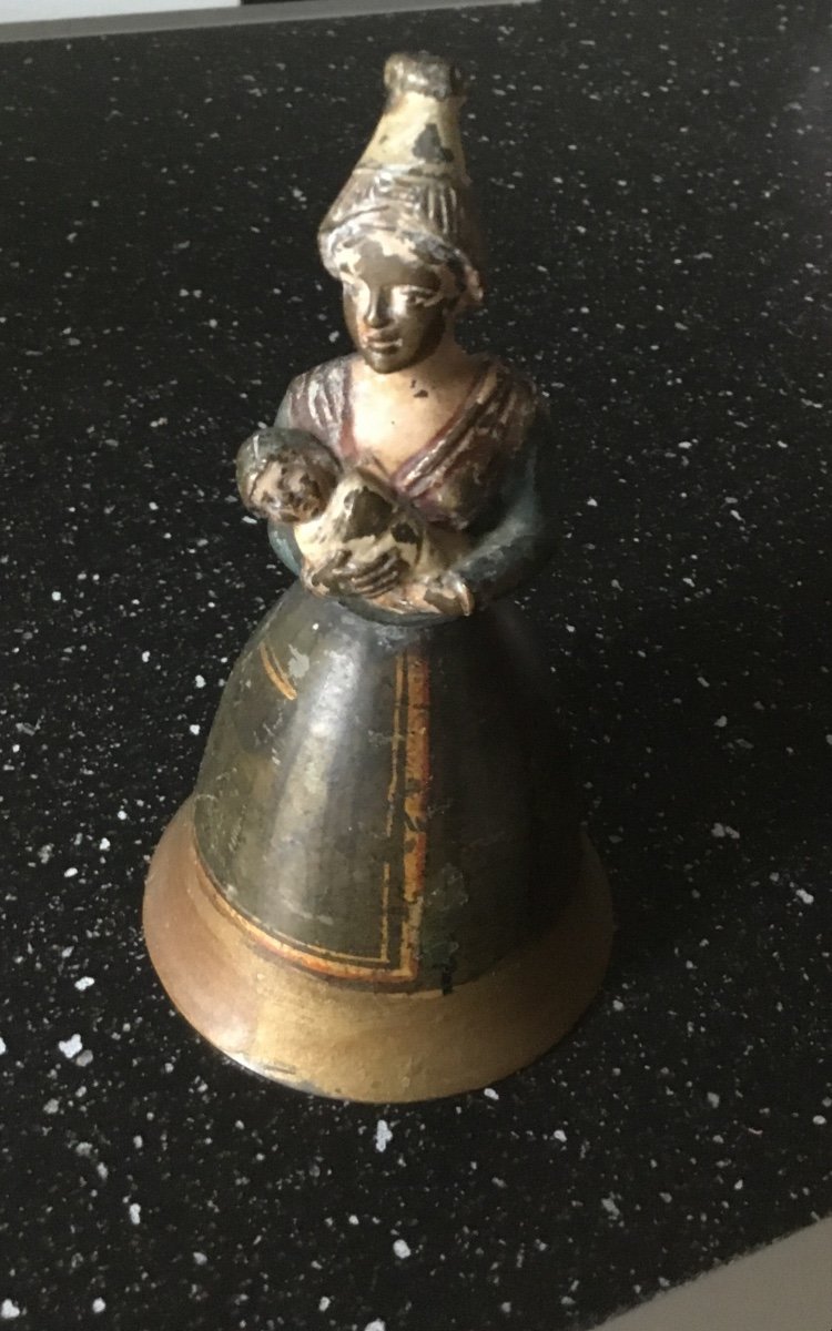 Table Bell Or Bell In Bronze, Early Nineteenth-photo-2