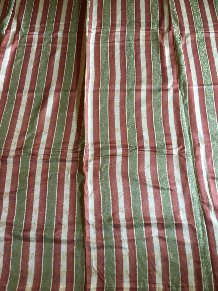 La Paire De Rideaux Vert , Rose Et Or De Style Empire  ( 2 paires dispo)-photo-3