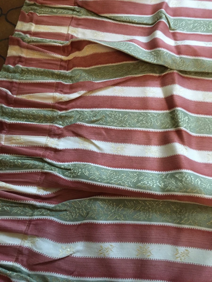 La Paire De Rideaux Vert , Rose Et Or De Style Empire  ( 2 paires dispo)-photo-6