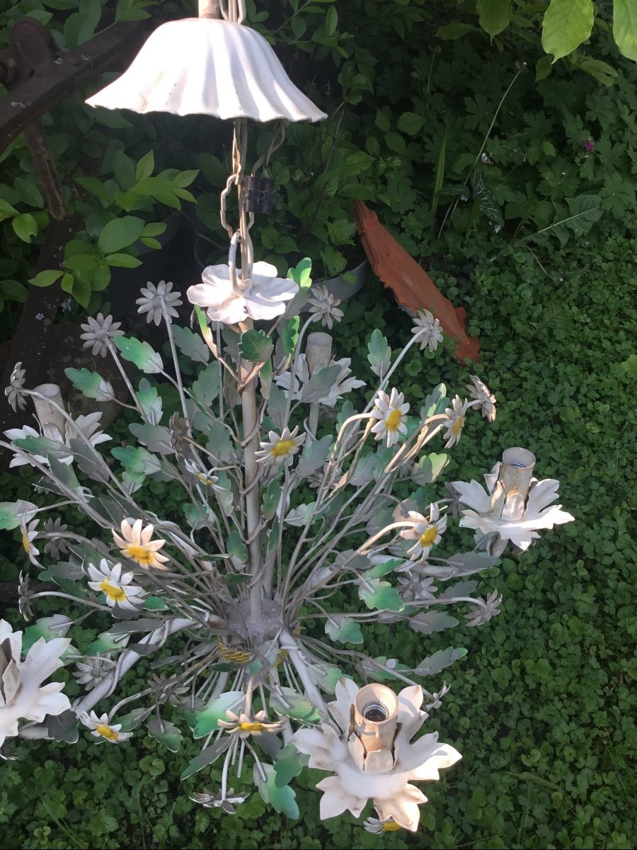 Country Spirit Chandelier With Daisies-photo-7