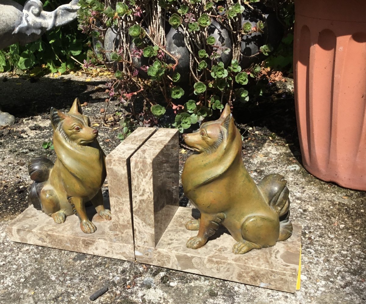 The Pair Of Corgi Bookends From The 1930s-photo-2