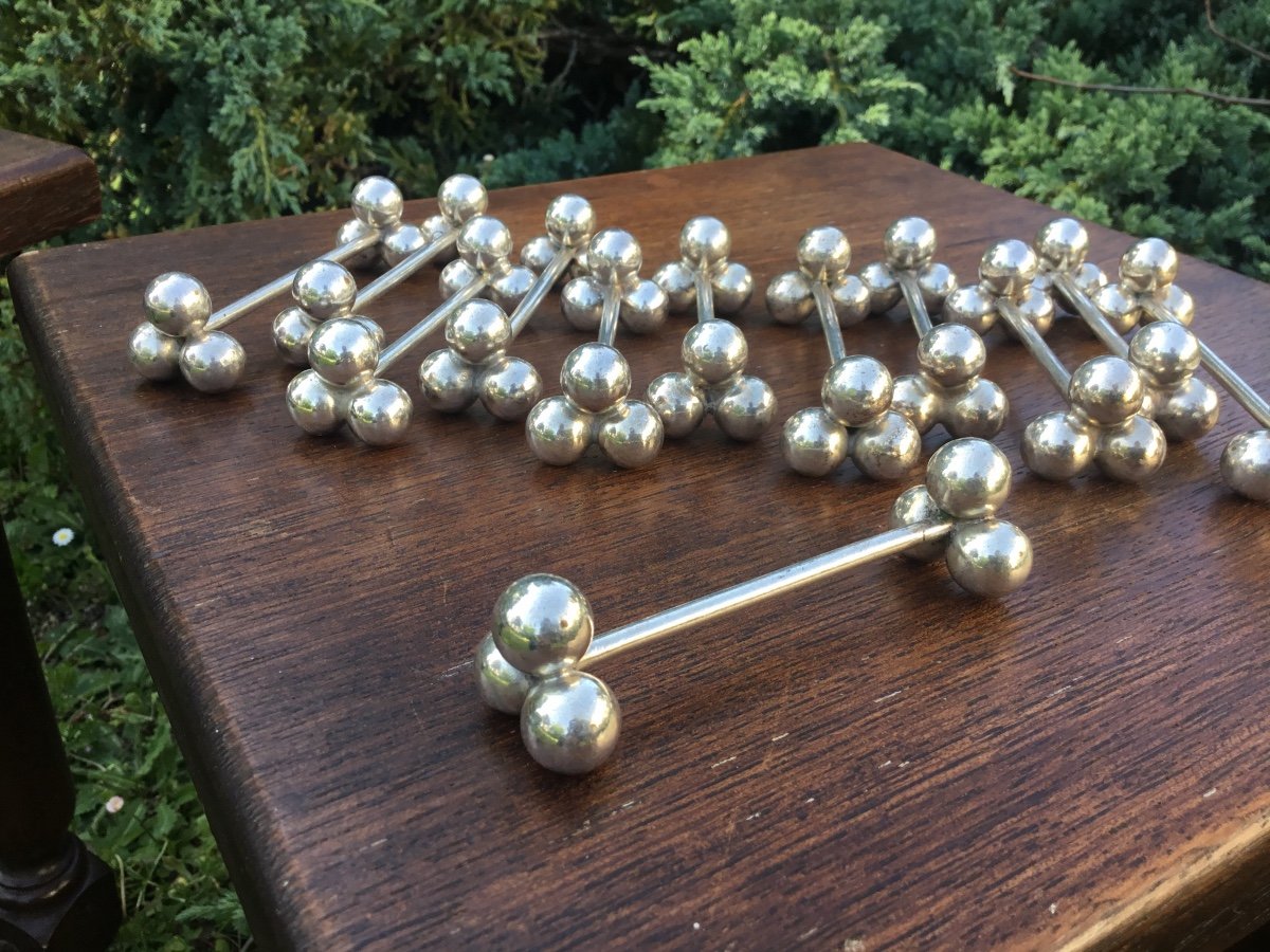 La Suite De 12 Porte Couteaux à Boules -photo-4