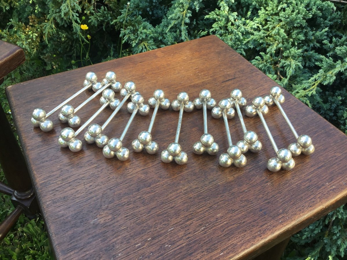 La Suite De 12 Porte Couteaux à Boules -photo-6