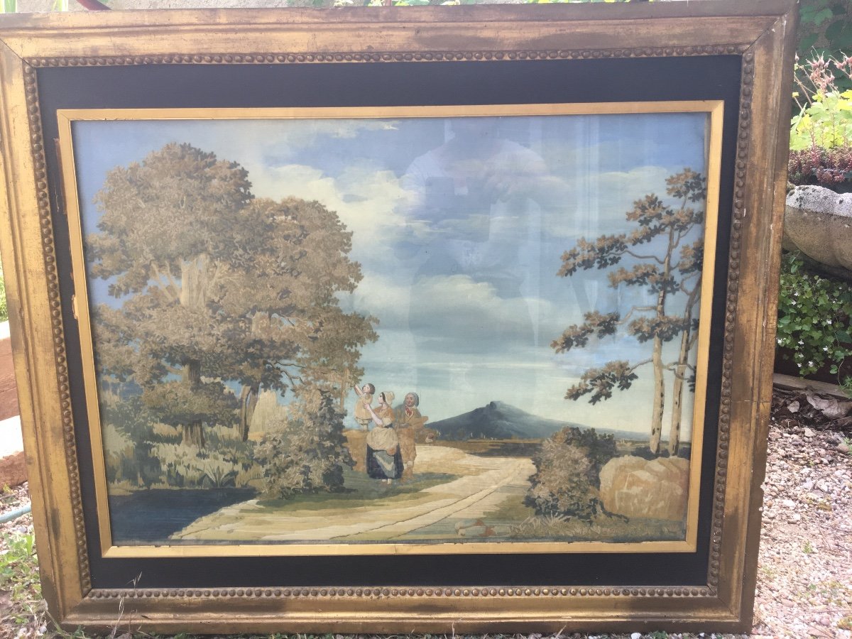 Neapolitan Gouache And Needle Painting, Eighteenth Frame-photo-2
