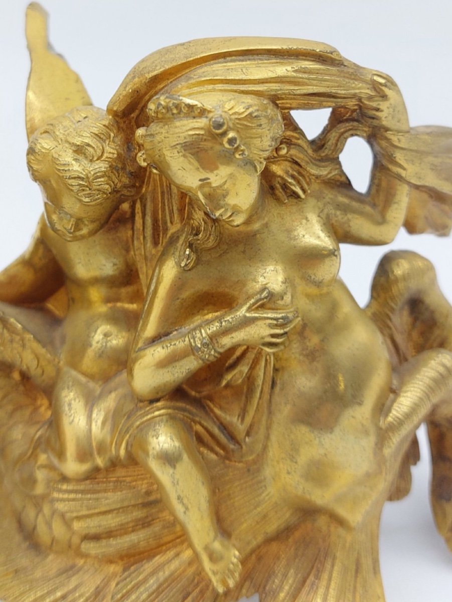Deux Elements De Meuble En Bronze Doré  à Décor d'Angelots Et Satyres-photo-2