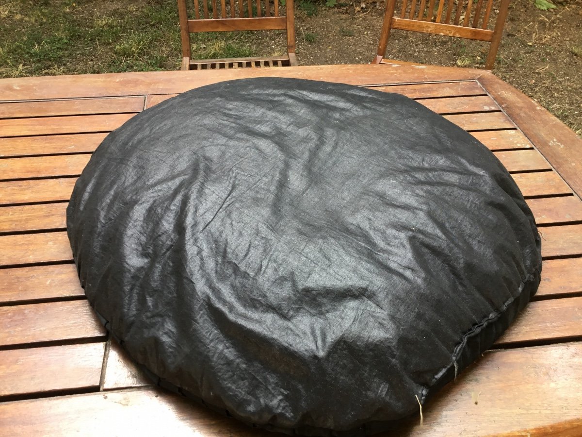 Coussin De Soie Brodé, époque Napoléon III-photo-1