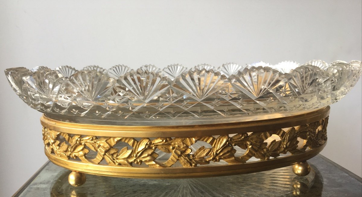 19th Napoleon III Cup In Baccarat Crystal And Gilt Bronze.-photo-4
