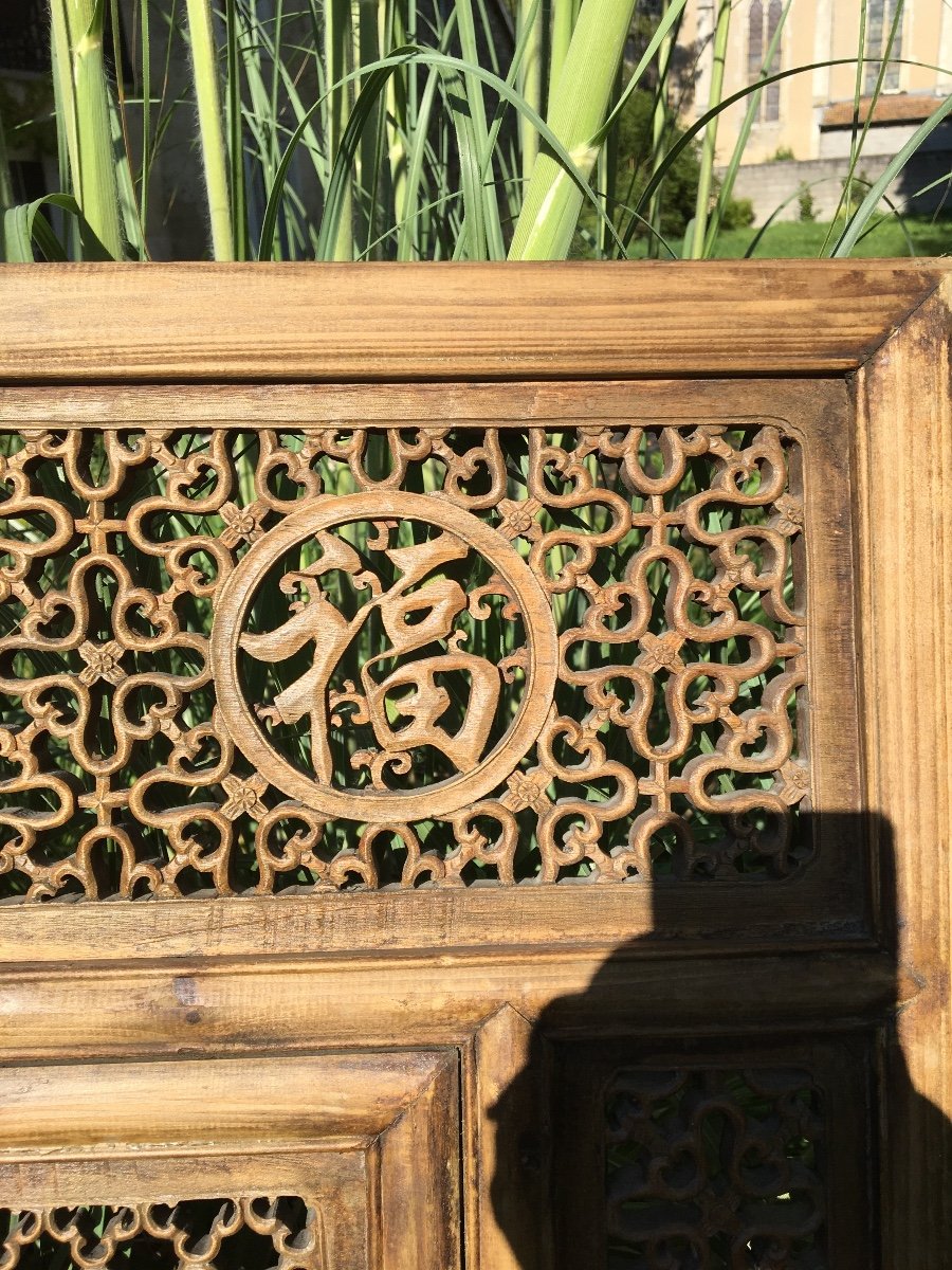Partition And Its Window In Carved Wood, China-photo-1