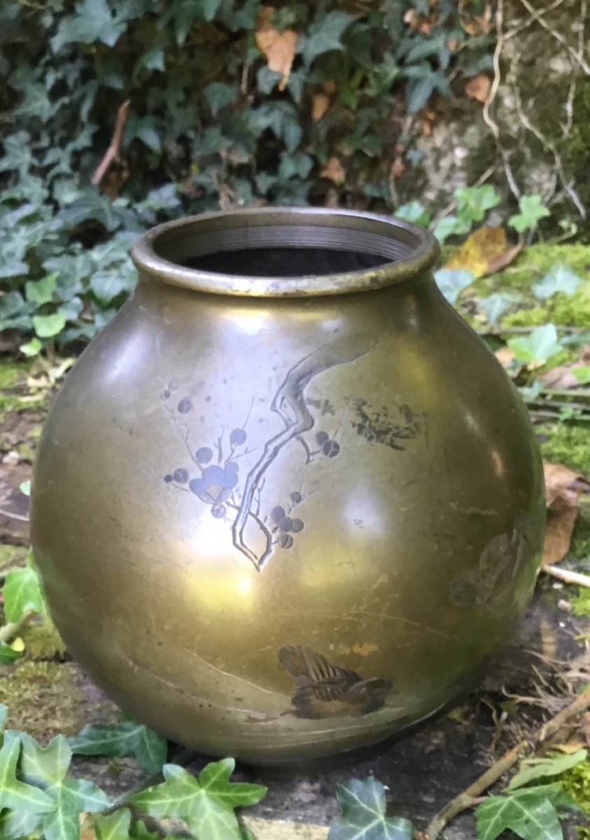Vase Boule En Bronze à Décor De Canards, Japon, Edo -photo-4