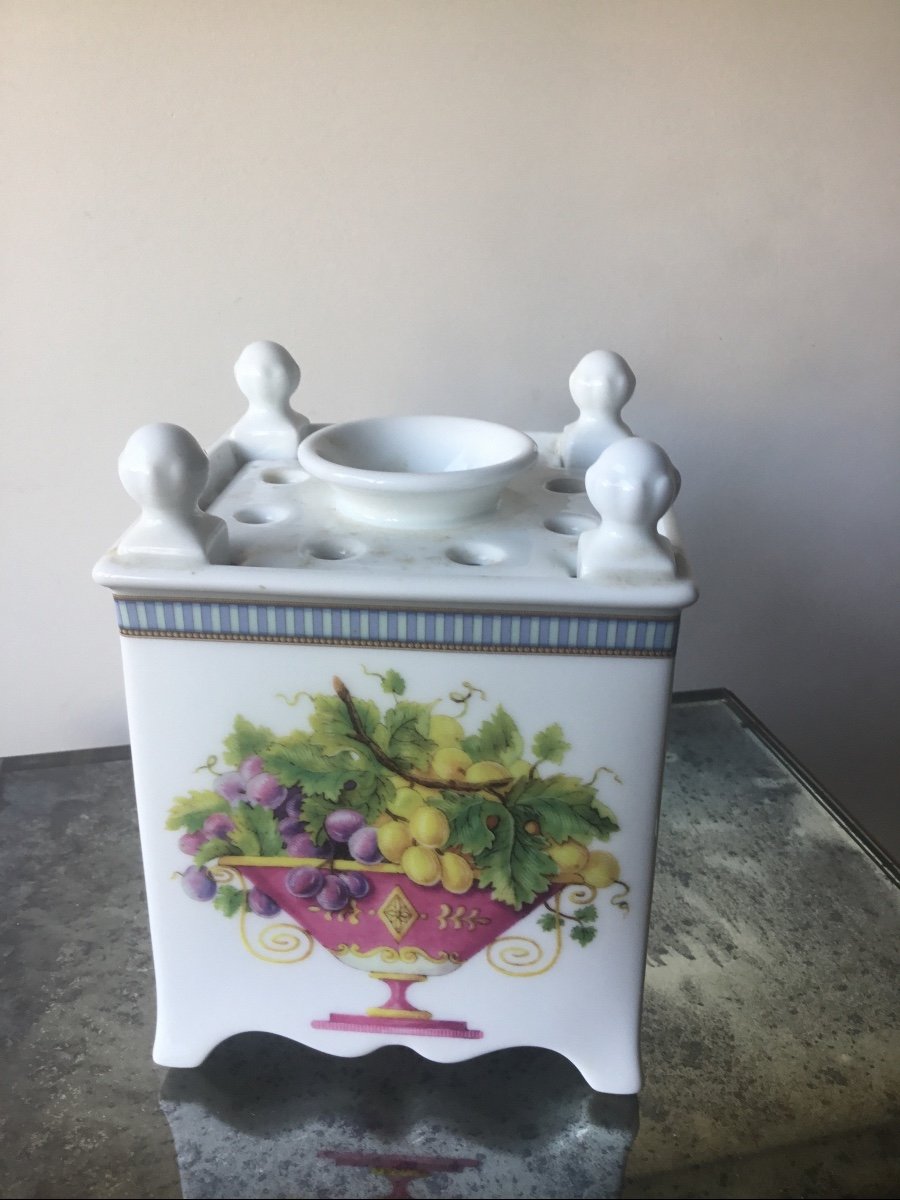 Pique Fleurs , Pot Pourri En Porcelaine De Limoges -photo-2