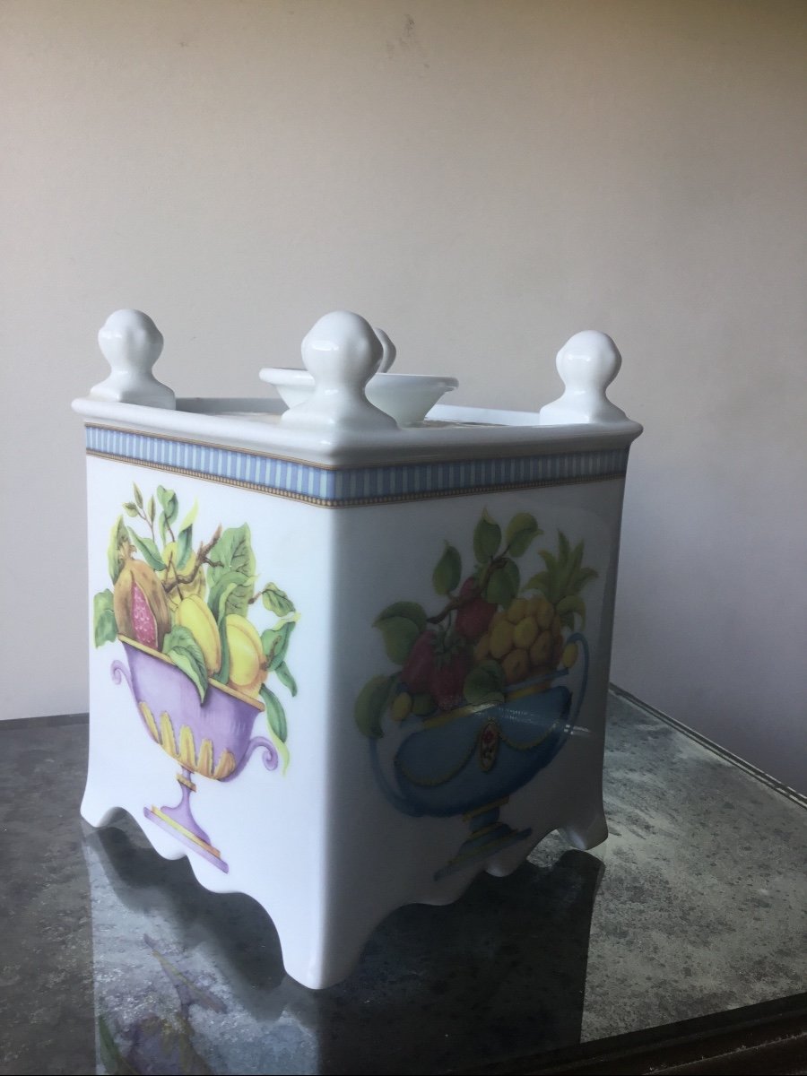 Pique Fleurs , Pot Pourri En Porcelaine De Limoges -photo-4