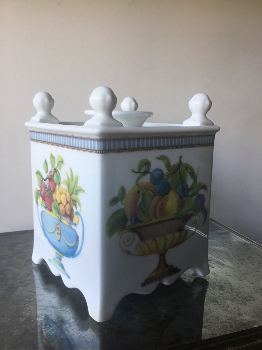 Pique Fleurs , Pot Pourri En Porcelaine De Limoges -photo-1